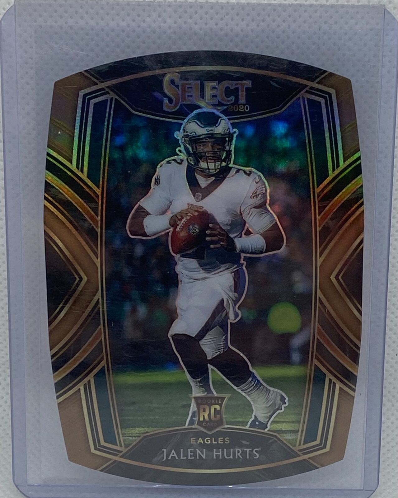 JALEN HURTS 2020 PANINI SELECT CLUB LEVEL BRONZE PRIZM DIE CUT RC #D 191/355