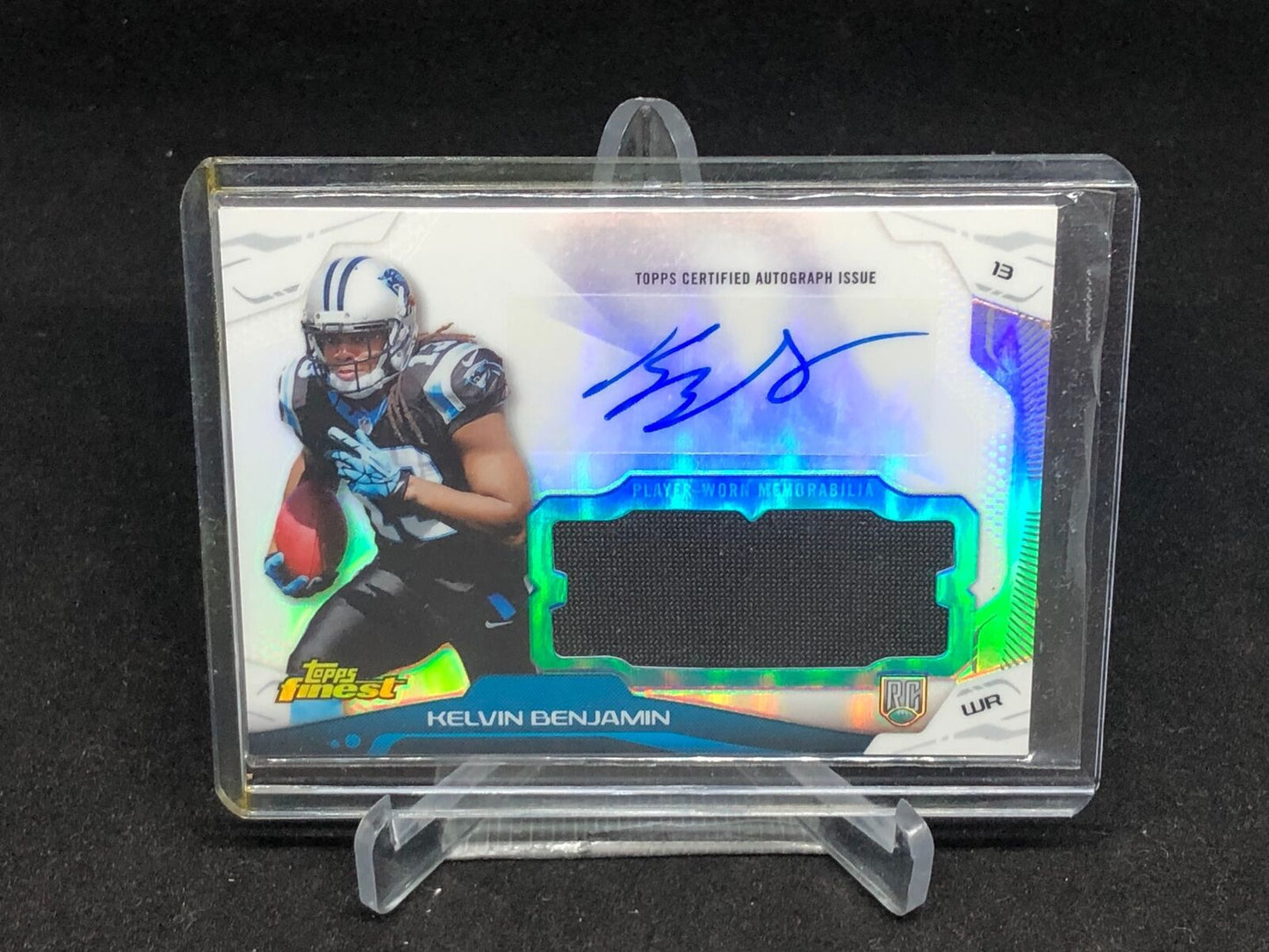 KELVIN BENJAMIN 2014 TOPPS FINEST REFRACTOR JUMBO JERSEY AUTO RC
