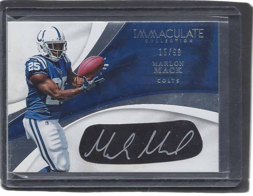 MARLON MACK 2017 PANINI IMMACULATE COLLECTION ROOKIE EYE BLACK AUTO RC #D 15/99