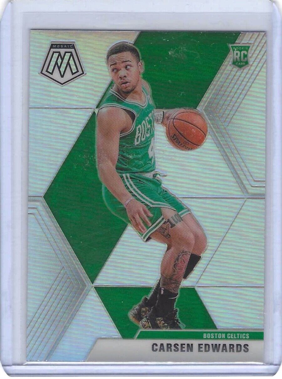 CARSEN EDWARDS 2019-20 PANINI MOSAIC SILVER PRIZM ROOKIE RC #220