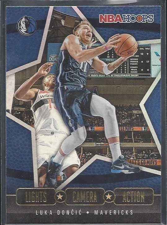 LUKA DONCIC 2020-21 NBA HOOPS LIGHTS CAMERA ACTION GOLD HOLO RARE #18