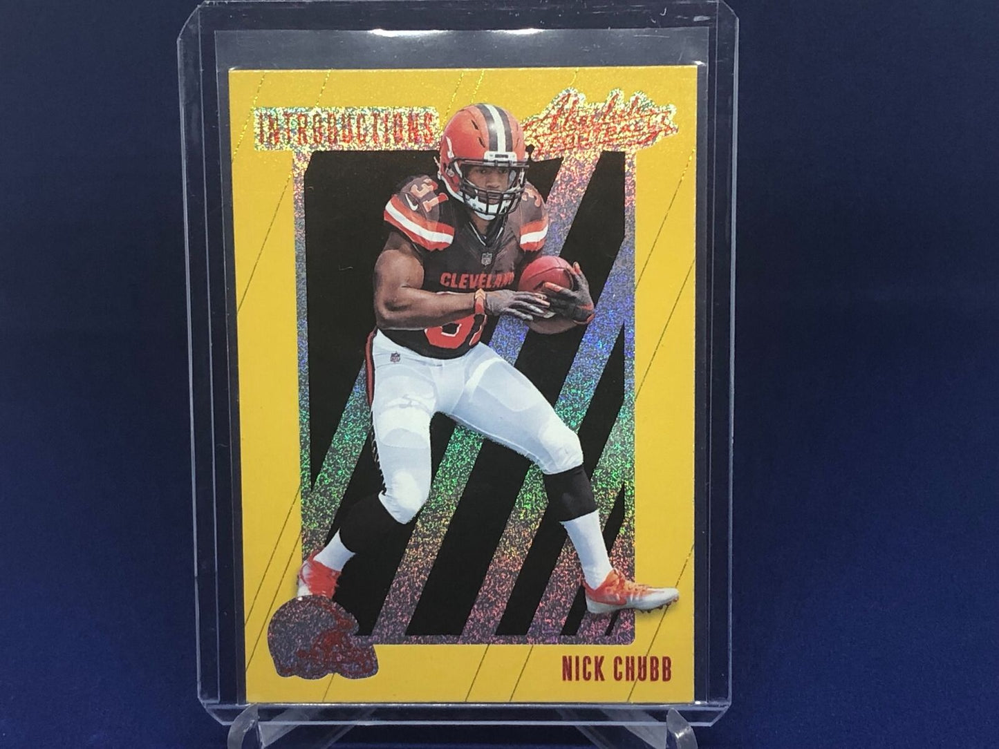 NICK CHUBB 2018 PANINI ABSOLUTE INTRODUCTIONS YELLOW RC SP