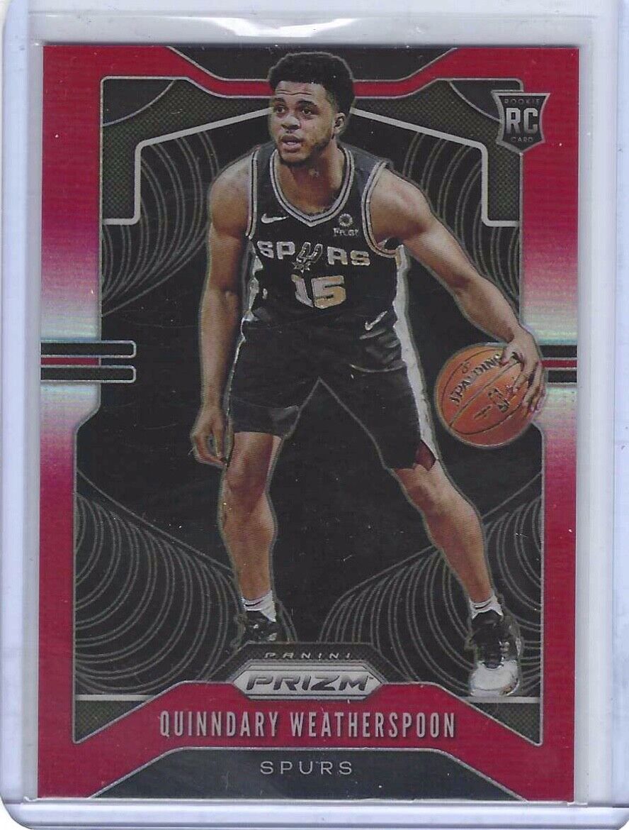 QUINNDARY WEATHERSPOON 2019-20 PANINI PRIZM RED ROOKIE RC #D 065/299