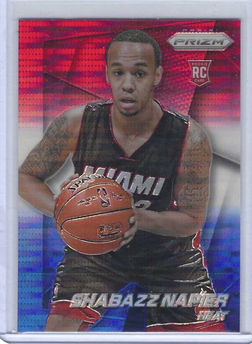 SHABAZZ NAPIER 2014-15 PANINI PRIZM RED WHITE AND BLUE PULAR ROOKIE RC #271