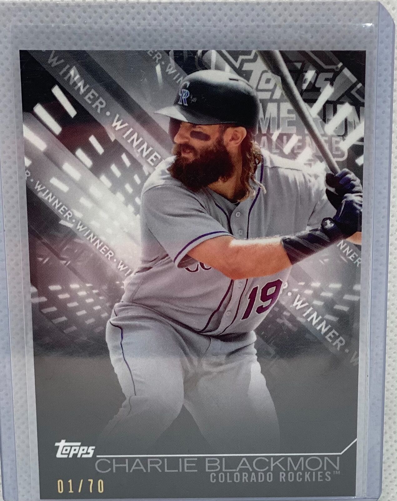 CHARLIE BLACKMON 2018 TOPPS HOME RUN CHALLENGE #D 01/70