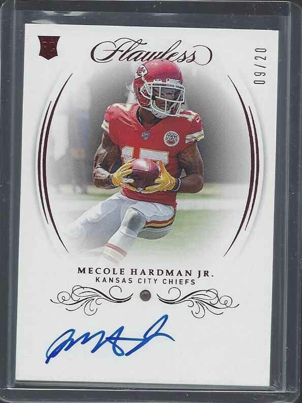 MECOLE HARDMAN 2019 FLAWLESS RUBY RED GEM STONE ON CARD AUTO RC #D 9/20