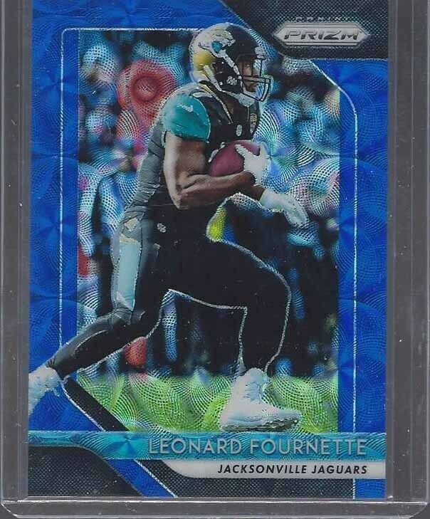 1/1 LEONARD FOURNETTE 2018 PANINI PRIZM BLUE SCOPE PRIZMS #D 27/99 JERSEY #27 !!