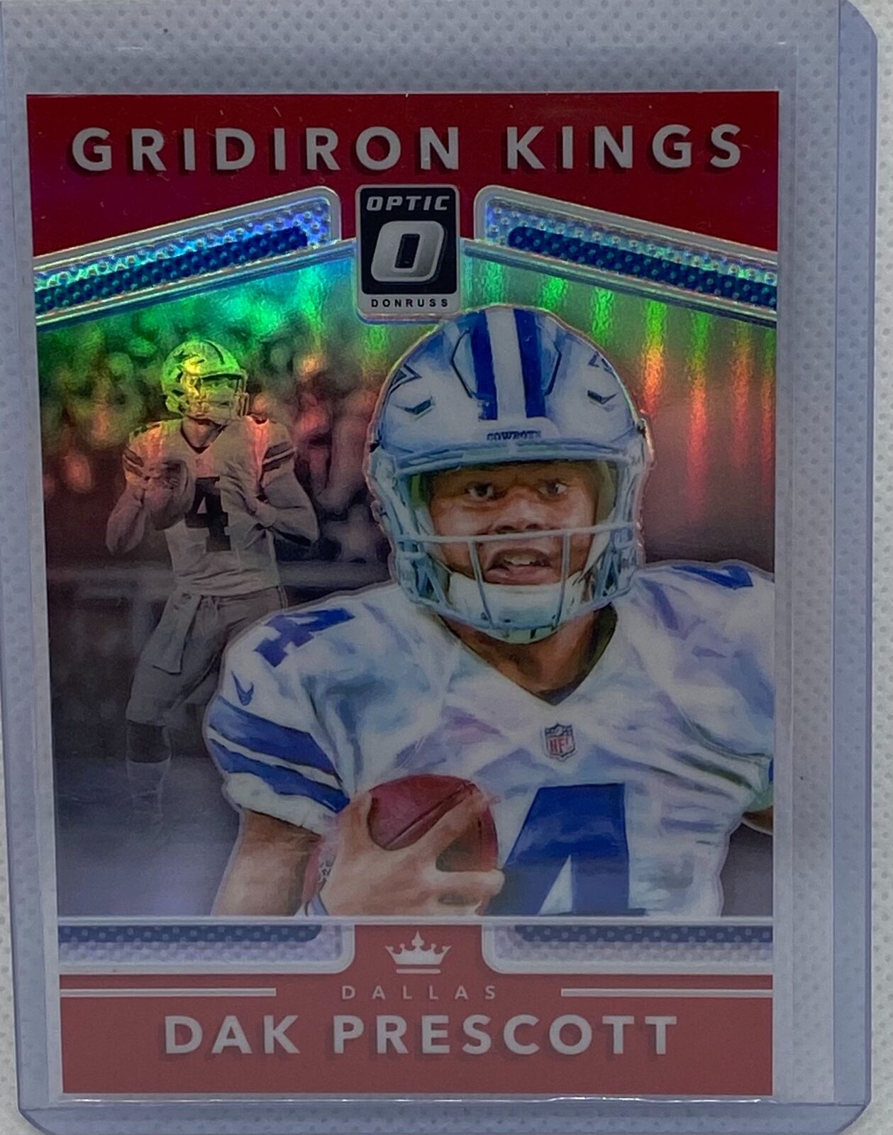DAK PRESCOTT 2017 PANINI DONRUSS OPTIC GRIDIRON KINGS RED PRIZM #D 19/99