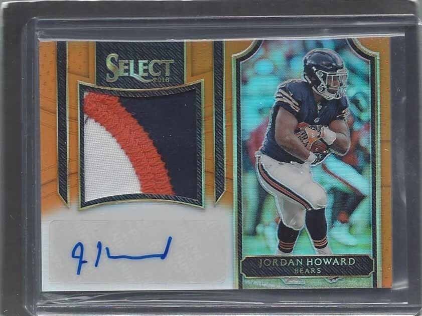 JORDAN HOWARD 2016 SELECT ORANGE PRIZM RPA 3 COLOR PATCH AUTO RC #D 6/49
