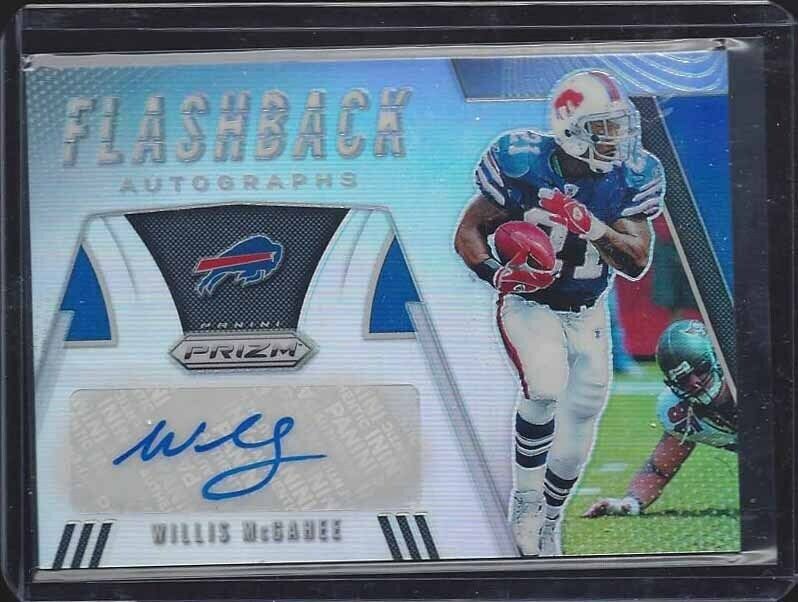 WILLIS MCGAHEE 2019 PANINI PRIZM FLASHBACK AUTOGRAPHS SILVER AUTO RC #D 139/149