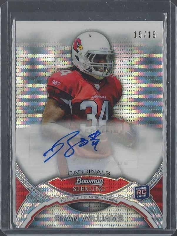 RYAN WILLIAMS 2011 BOWMAN STERLING PULSAR ROOKIE REFRACTOR AUTO RC #D 15/15