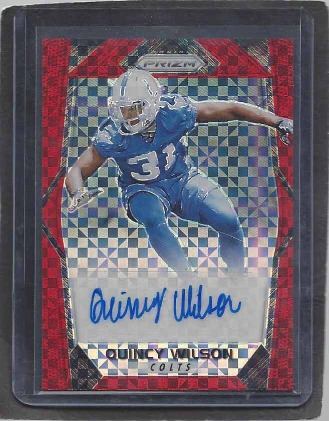 QUINCY WILSON 2017 PANINI PRIZMS RED POWER PRIZMS COLTS AUTO RC #D 29/49