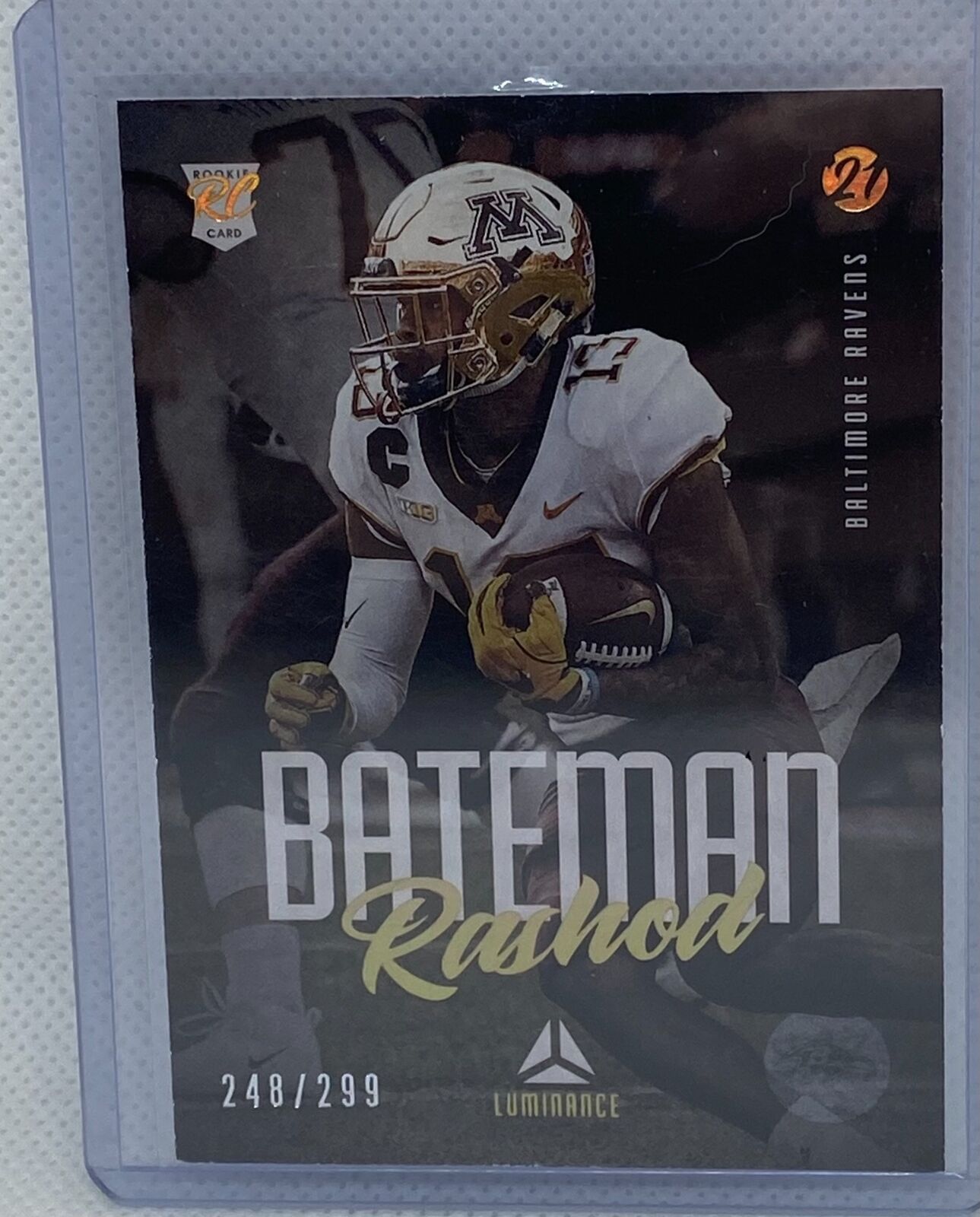 RASHOD BATEMAN 2021 PANINI LUMINANCE SILVER RC #D 248/299