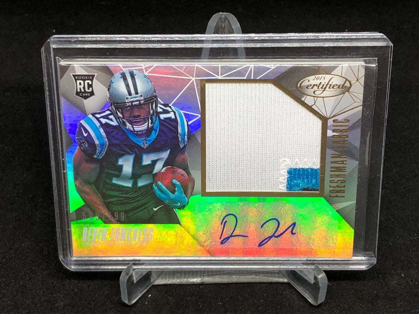 DEVIN FUNCHESS 2015 CERTIFIED FRESHMAN FABRIC 3 CLR PATCH AUTO RC #D 509/599
