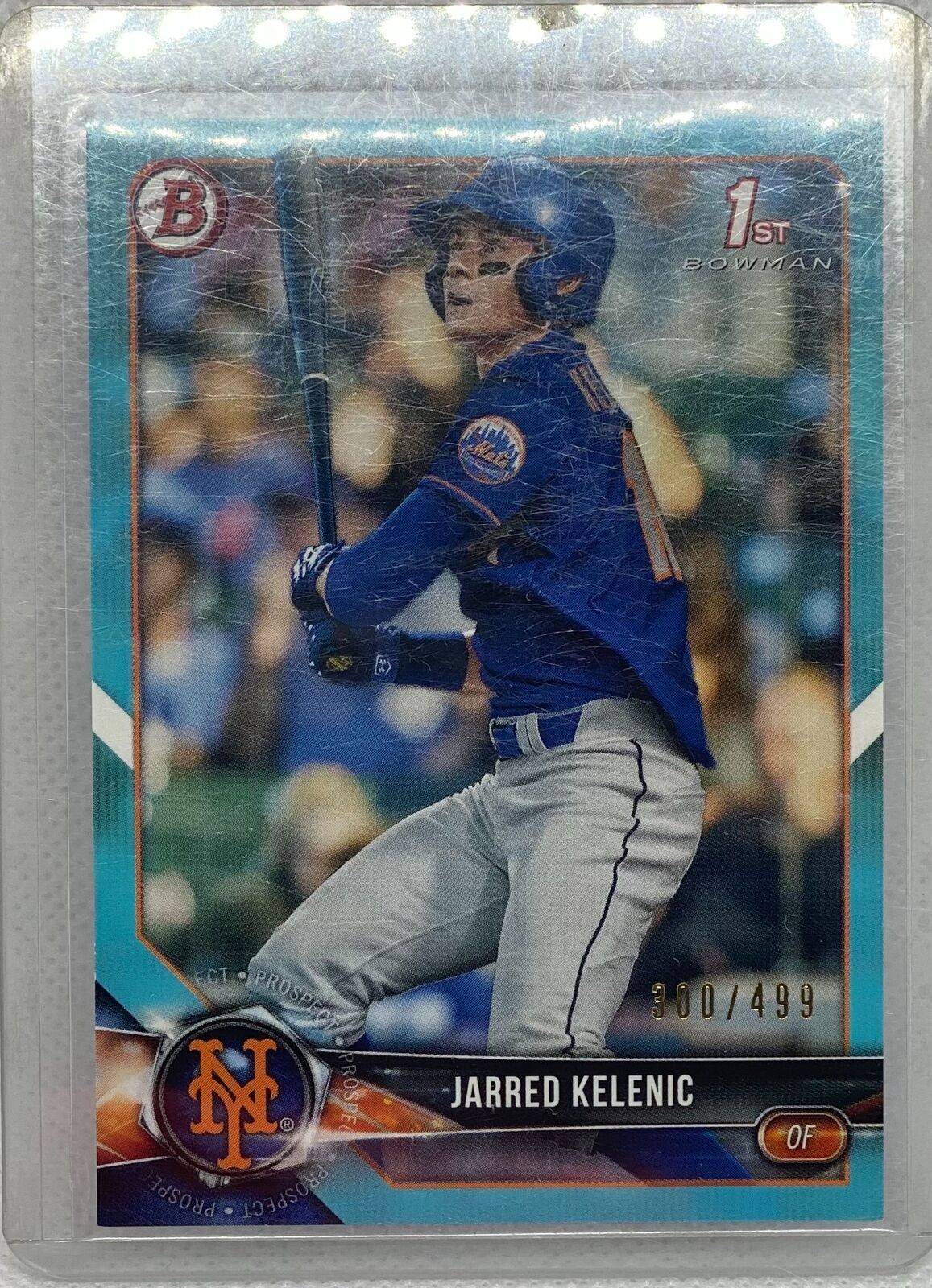 JARRED KELENIC 2018 BOWMAN 1ST PROSPECT SKY BLUE RC #D 300/499