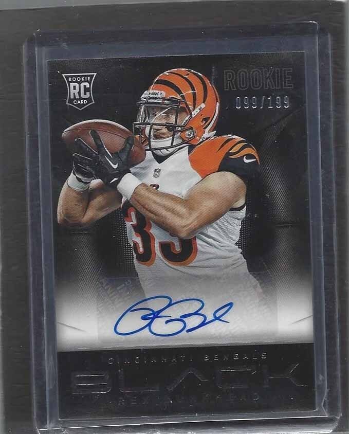 REX BURKHEAD 2013 PANINI BLACK BENGALS ROOKIE AUTO RC #D 99/199