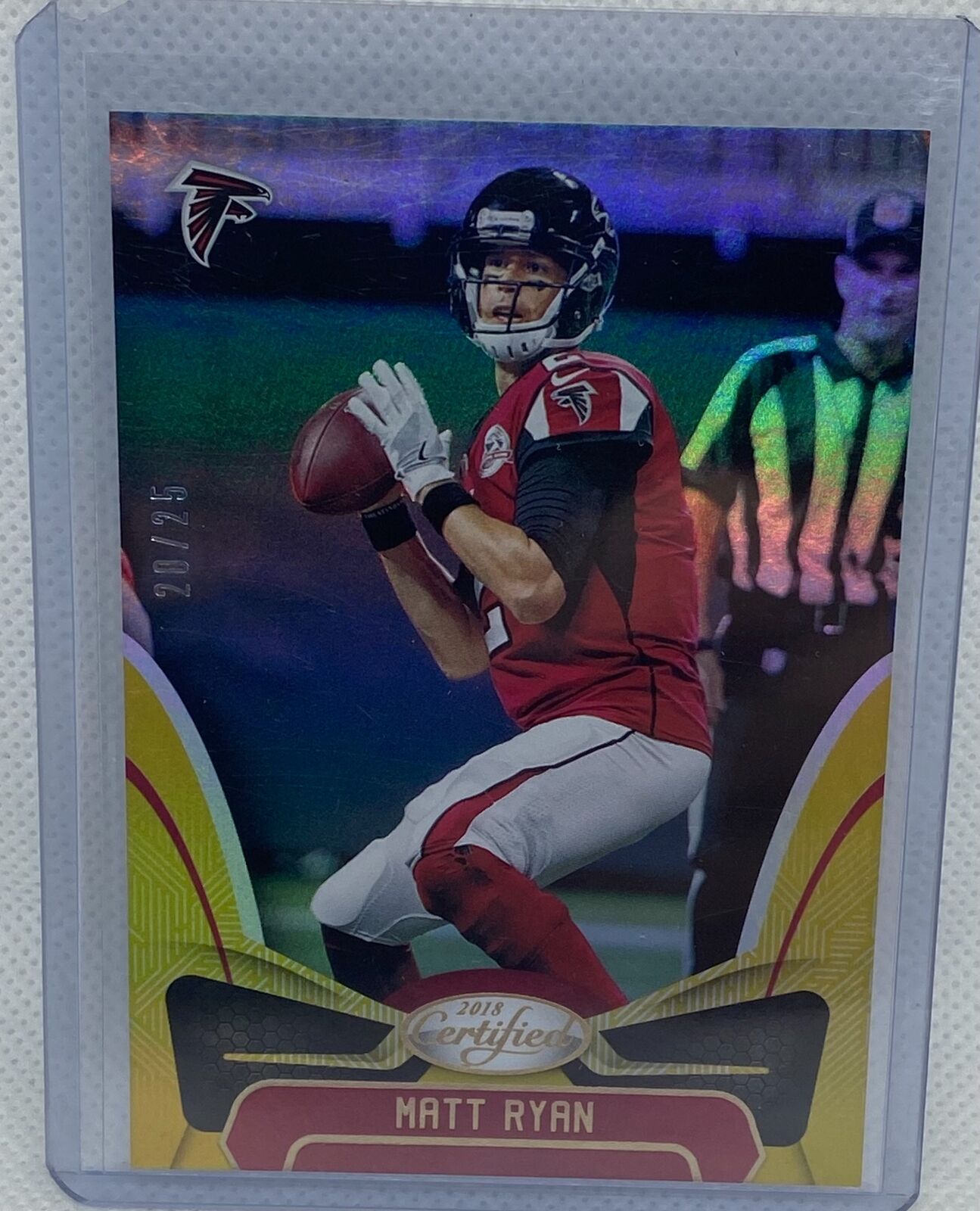 MATT RYAN 2018 PANINI CERTIFIED MIRROR GOLD #D 20/25