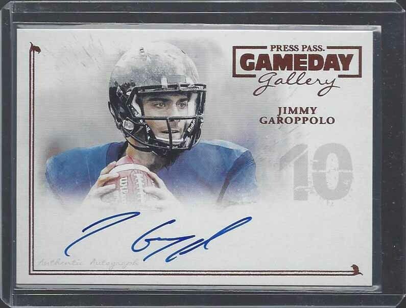 JIMMY GAROPPOLO 2014 PRESS PASS GAMEDAY GALLERY ON CARD ROOKIE AUTO RC