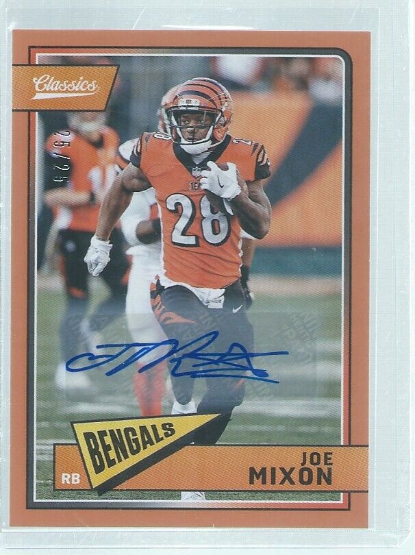 JOE MIXON 2018 PANINI CLASSICS AUTO ORANGE #D 25/25