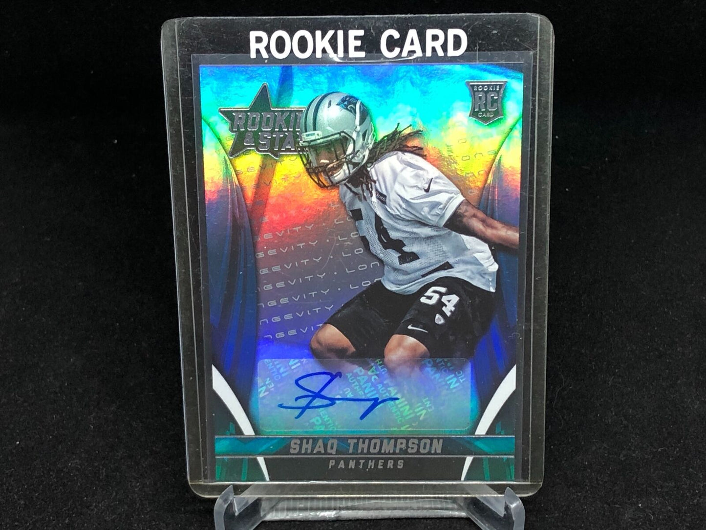 SHAQ THOMPSON 2015 PANINI ROOKIES & STARS LONGEVITY AUTO RC