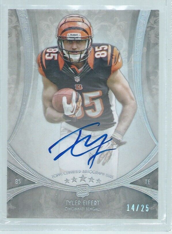 TYLER EIFERT 2013 TOPPS FIVE STAR RAINBOW ON CARD AUTO RC #D 14/25