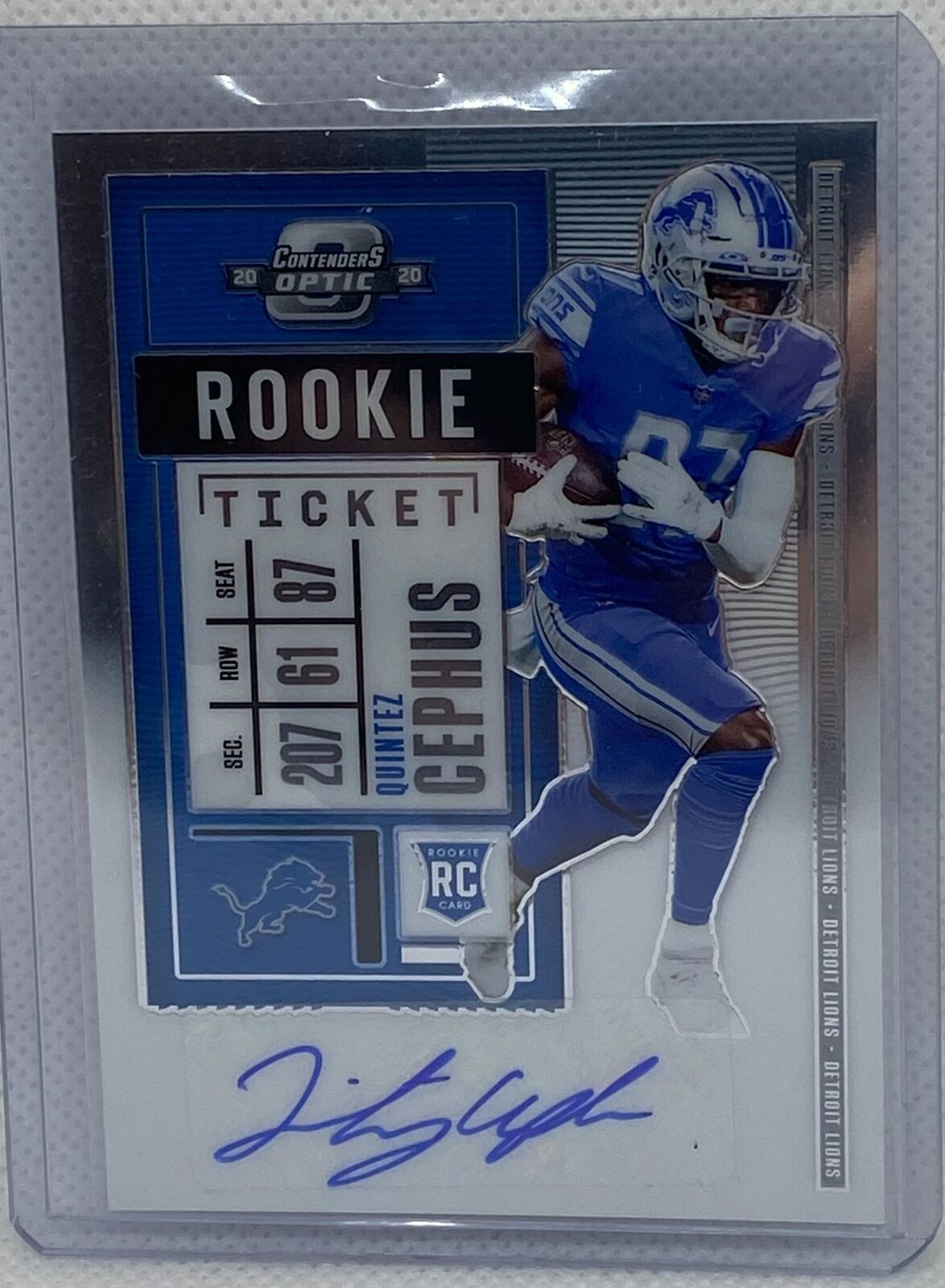 QUINTEZ CEPHUS 2020 PANINI CONTENDERS OPTIC ROOKIE TICKET AUTO RC #189