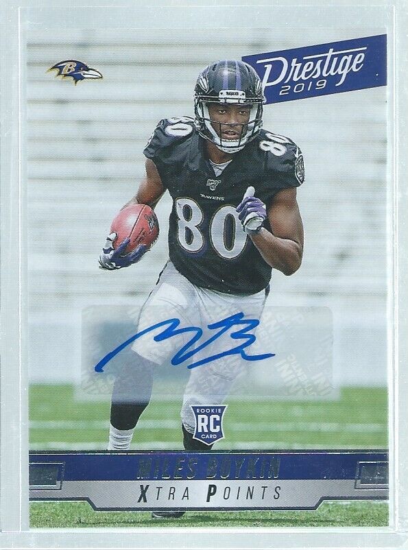 MILES BOYKIN 2019 PANINI PRESTIGE XTRA POINTS ROOKIE AUTO RC #266