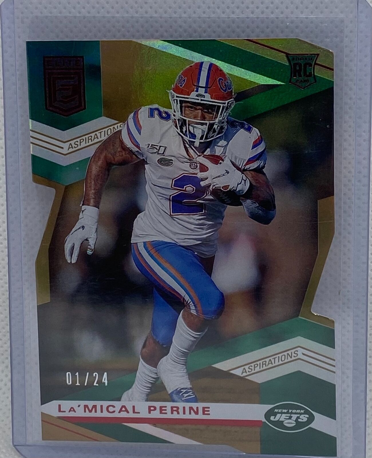 LA'MICAL PERINE 2020 PANINI DONRUSS ELITE ASPIRATIONS DIE CUT RC #D 01/24