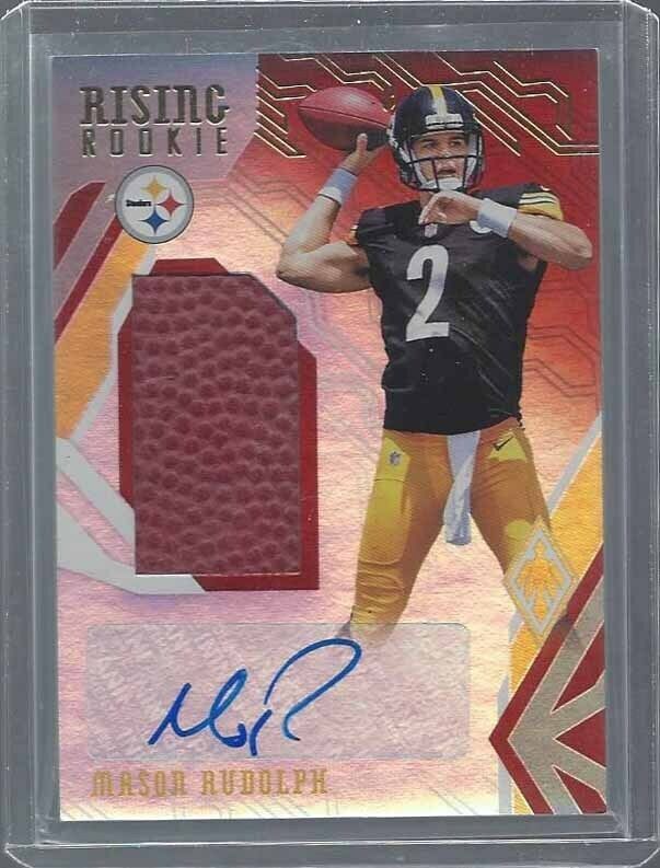 MASON RUDOLPH 2018 PANINI PHOENIX RISING ROOKIE BALL PATCH AUTO RC #D 14/99