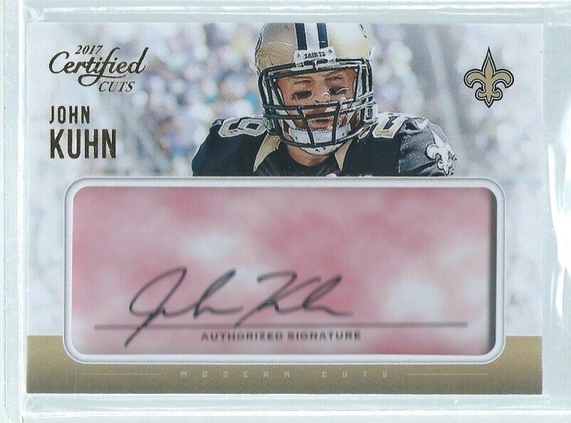 JOHN KUHN 2017 PANINI DONRUSS CERTIFIED MODERN CUTS RED AUTO #D 97/99