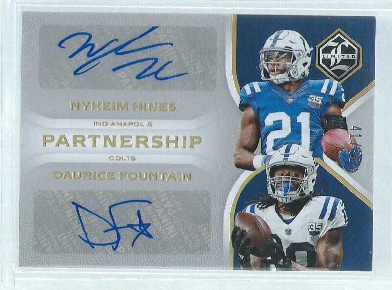 NYHEIM HINES DAURICE FOUNTAIN 2018 PANINI LIMITED PARTNERSHIP DUAL AUTO RC /50
