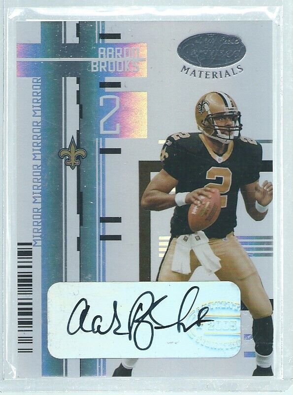 AARON BROOKS 2005 DONRUSS PLAYOFF CERTIFIED MATERIALS AUTO MIRROR #D 39/100