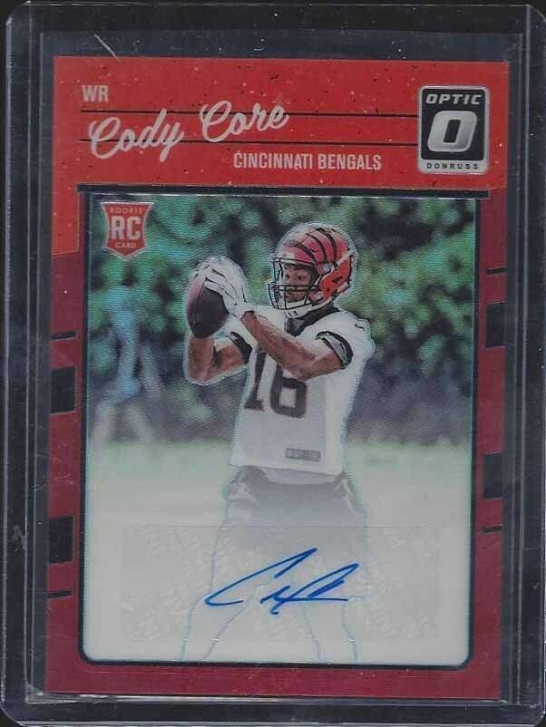 CODY CORE 2016 DONRUSS OPTIC RED HOLO CINCINNATI BENGALS AUTO RC #D 26/50