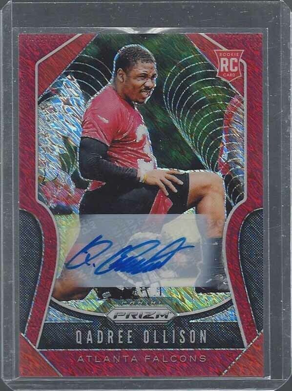 QADREE OLLISON 2019 PANINI PRIZM RED SHIMMER PRIZMS AUTO RC #D 9/25