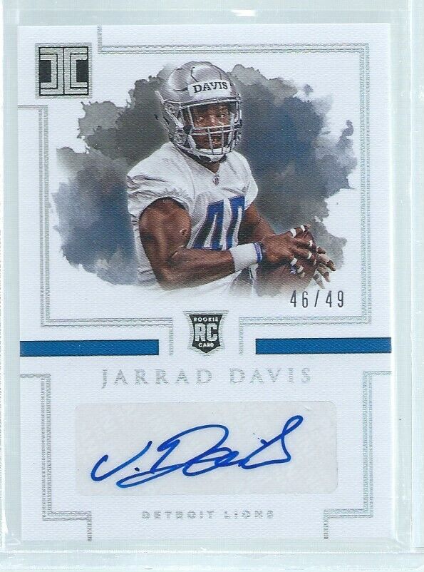 JARRAD DAVIS 2017 PANINI IMPECCABLE AUTO RC #D 46/49