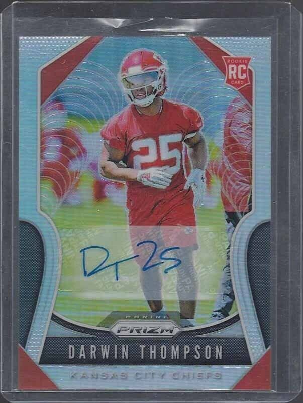 DARWIN THOMPSON 2019 PANINI PRIZM SILVER PRIZM KANSAS CITY CHIEFS AUTO RC