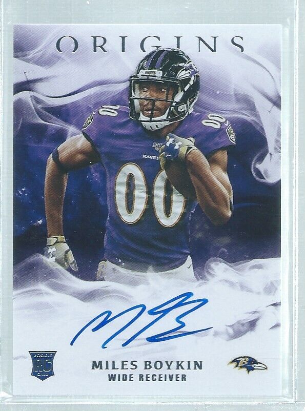 MILES BOYKIN 2019 PANINI ORIGINS ON CARD AUTO RC #RA-MBO