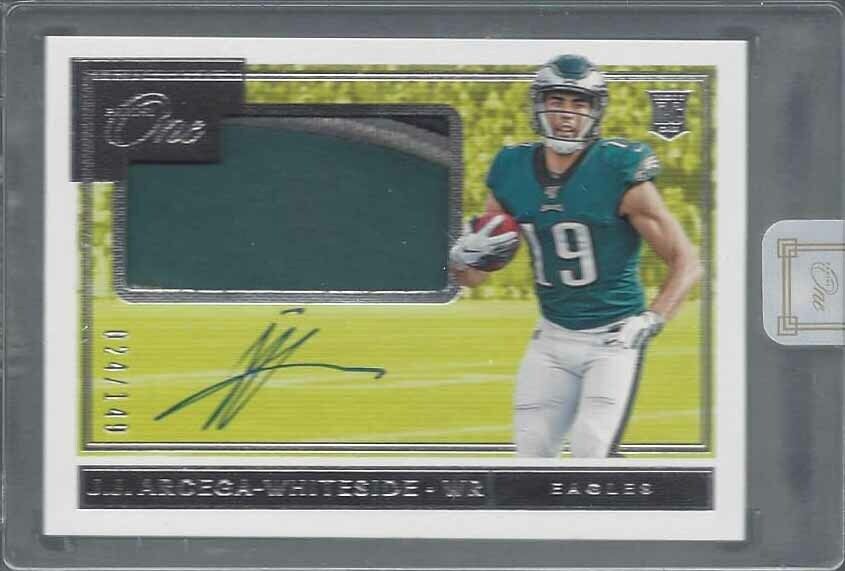 J.J. ARCEGA WHITESIDE 2019 PANINI ONE RPA 3 COLOR PATCH ON CARD AUTO RC #D /149