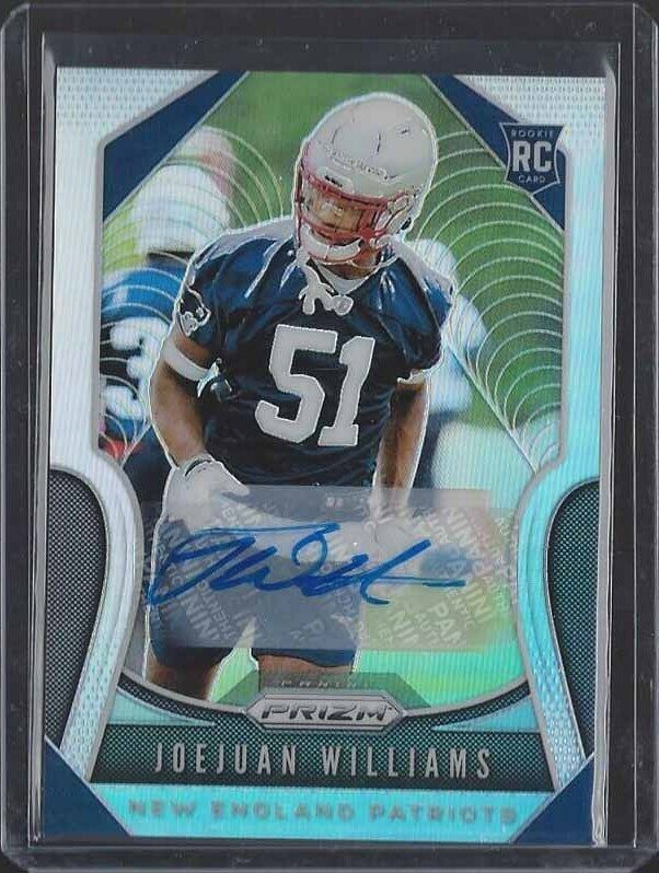 JOEJUAN WILLIAMS 2019 PANINI PRIZM SILVER PRIZM NEW ENGLAND PATRIOTS AUTO RC