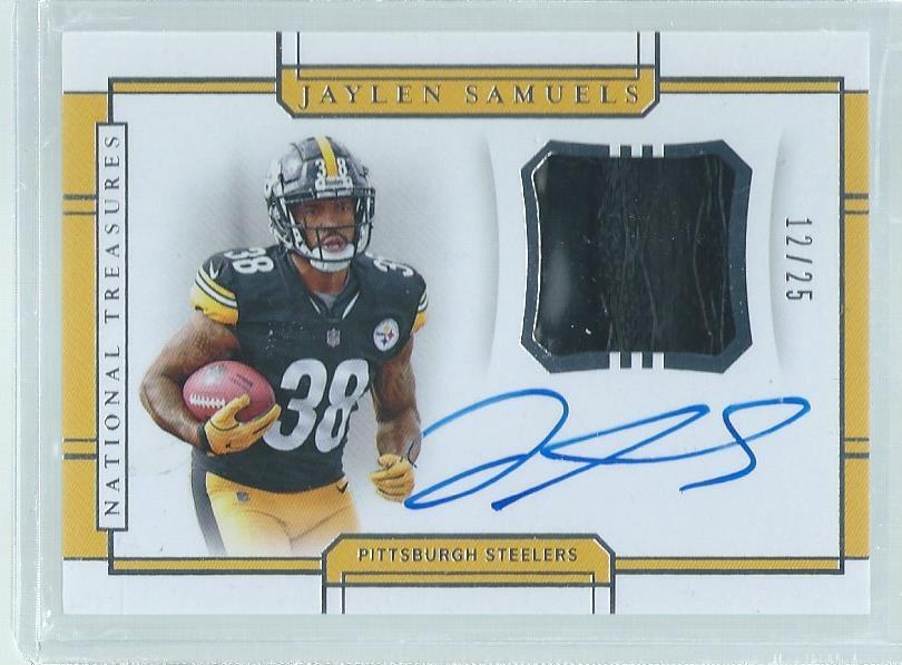 JAYLEN SAMUELS 2018 PANINI NATIONAL TREASURES PATCH ON CARD AUTO RC #D 12/25