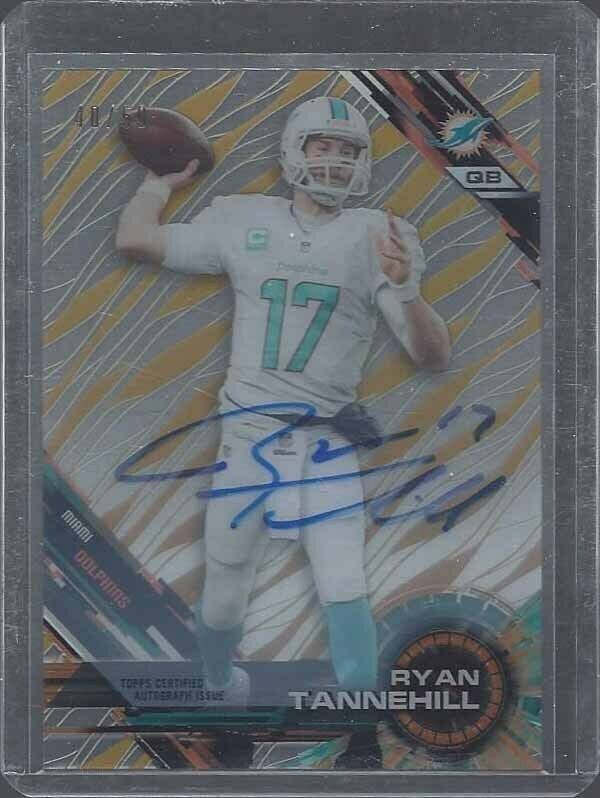 RYAN TANNEHILL 2015 TOPPS HIGH TEK GOLD DIFFRACTOR ON CARD AUTO #D 40/50
