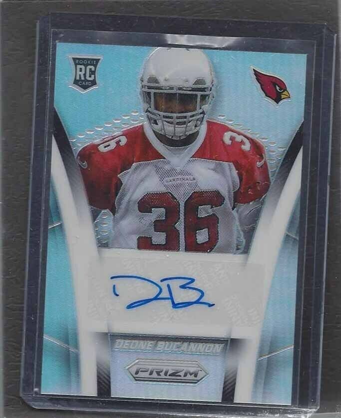 DEONE BUCANNON 2014 PANINI PRIZM SILVER ARIZONA CARDINALS AUTO RC #D 72/100