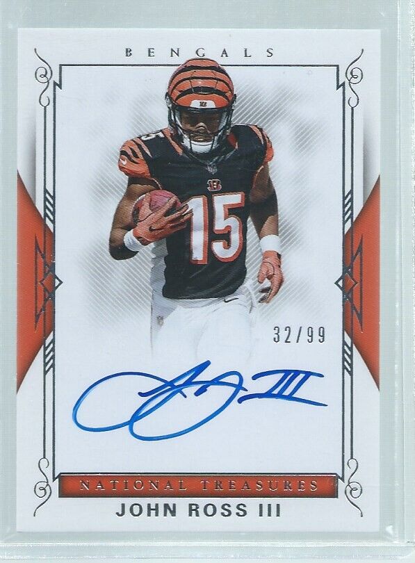 JOHN ROSS III 2017 PANINI NATIONAL TREASURES ON CARD AUTO RC #D 32/99