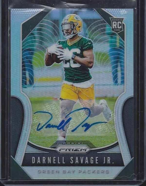 DARNELL SAVAGE JR. 2019 PANINI PRIZM SILVER PRIZM GREEN BAY PACKERS AUTO RC