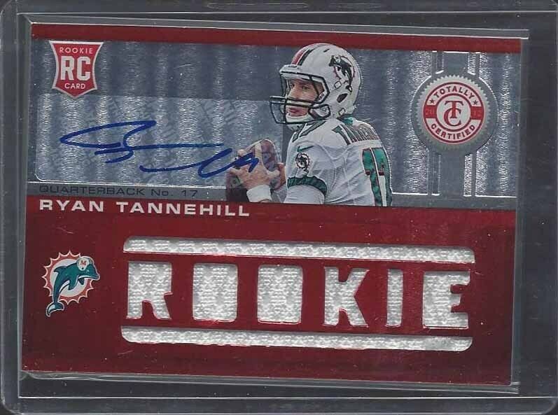 RYAN TANNEHILL 2012 TOTALLY CERTIFIED RED ROOKIE JUMBO JERSEY AUTO RC #D 76/199
