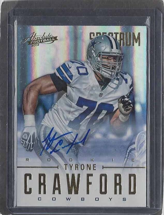 TYRONE CRAWFORD 2012 PANINI ABSOLUTE SPECTRUM COWBOYS AUTO RC #D 212/299