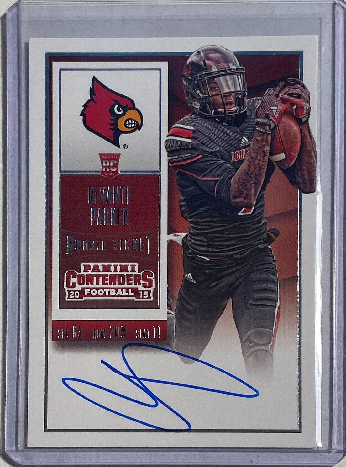 DEVANTE PARKER 2015 PANINI CONTENDERS ROOKIE TICKET ON CARD COLLEGE SP AUTO RC