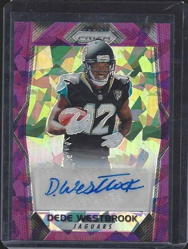 DEDE WESTBROOK 2017 PANINI PRIZM PURPLE ICE CRYSTALS PRIZMS AUTO RC #D 26/75