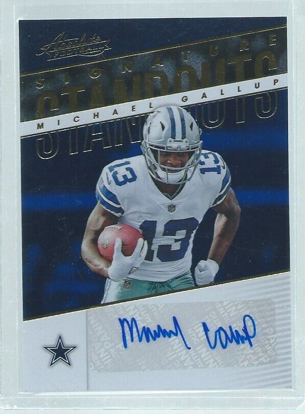 MICHAEL GALLUP 2018 PANINI ABSOLUTES SIGNATURE STANDOUTS AUTO RC