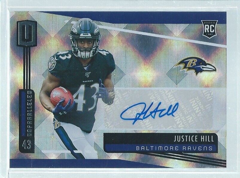 JUSTICE HILL 2019 PANINI UNPARALLELED AUTO RC #277
